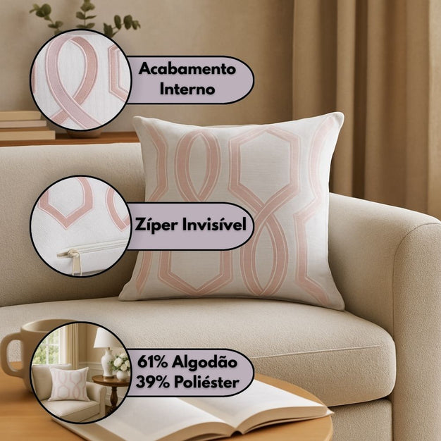 Kit de Capas de Almofadas Personalité 45x45cm Com Zíper - Elegância e Sofisticação