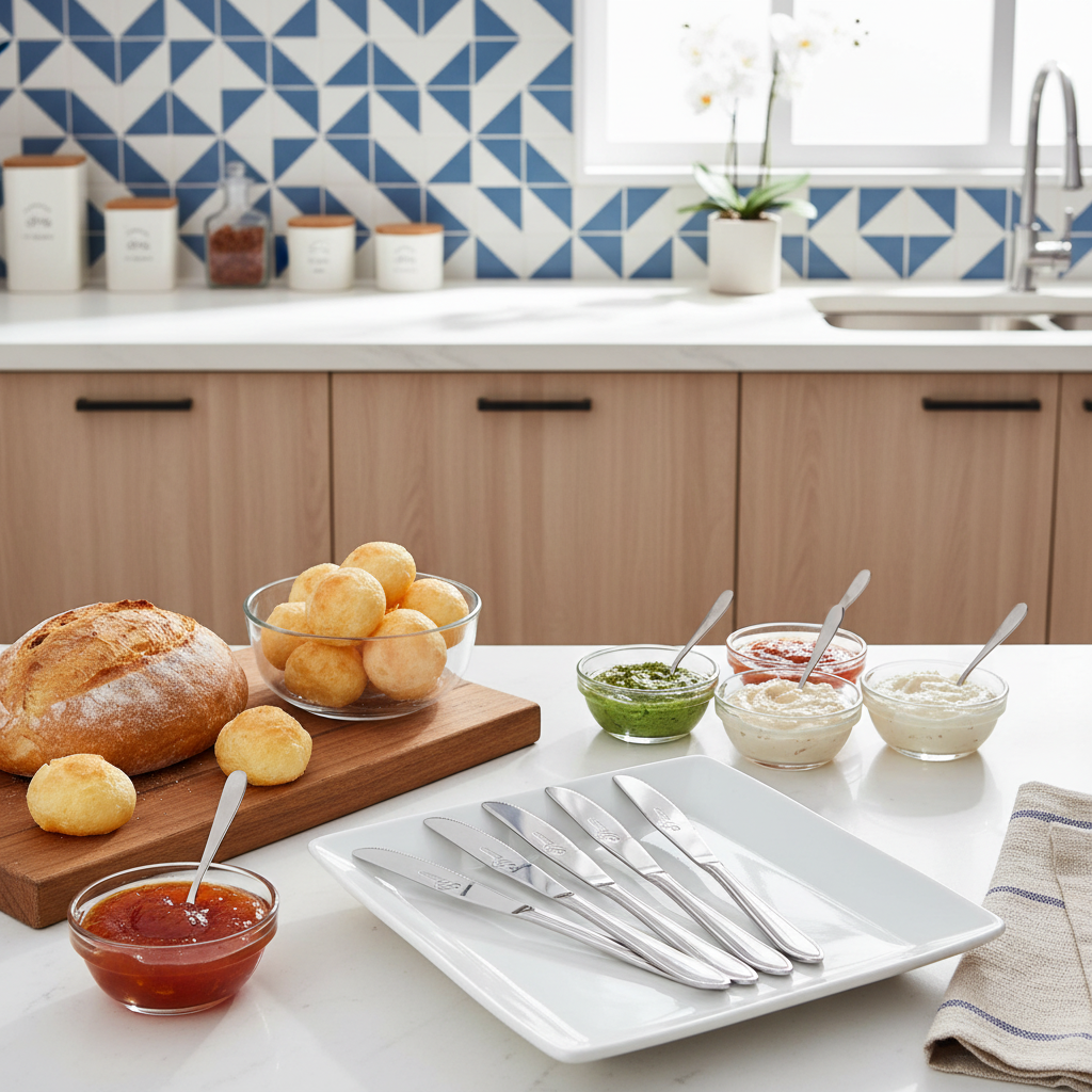 Jogo de facas de sobremesa inox c/6 peças