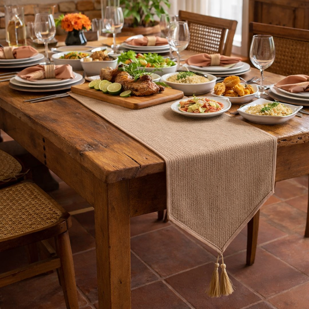 ✨ Caminho de Mesa 32x180cm – Trilho Decorativo Elegante para Mesa Posta