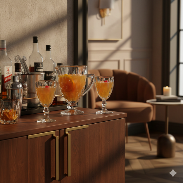 Jogo de Jarra e Taças Diamond 5 Peças – O Brilho que Faltava na sua Celebração 🥂✨