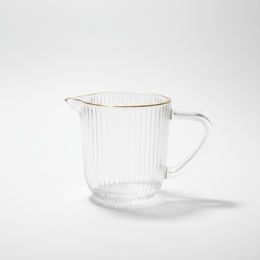 Cremeira de Vidro com Borda Dourada 230ml