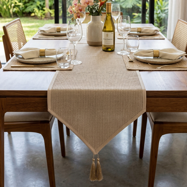 ✨ Caminho de Mesa 32x180cm – Trilho Decorativo Elegante para Mesa Posta