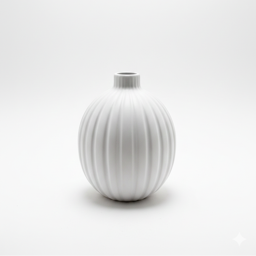 Vaso Decorativo Porcelana Off White 11x9