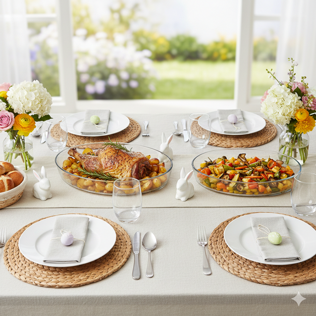 Assadeira de Vidro Oval 2,4L – Elegância Curvilínea para suas Melhores Receitas 🍗🥘