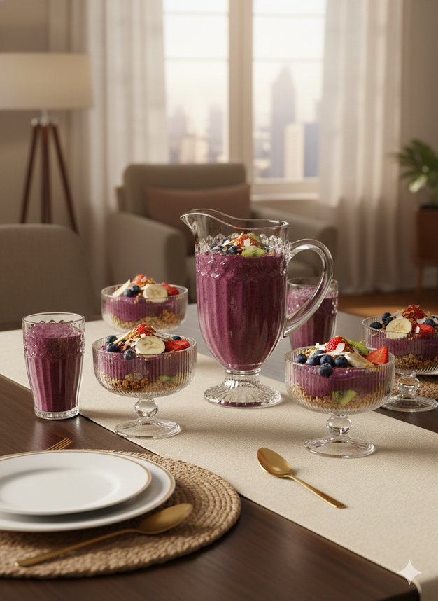 Jogo de Taças de Sorvete Lines – O Toque Contemporâneo que Sua Sobremesa Merece 🍨💫