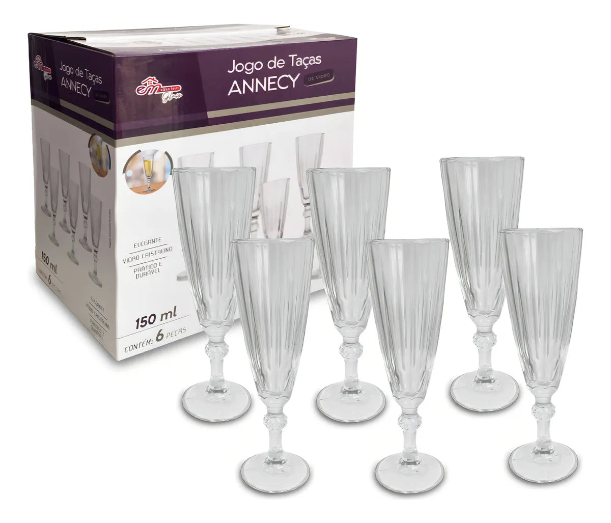 Jogo de Taças Annecy – O Charme Clássico que Atravessa Gerações 🥂✨