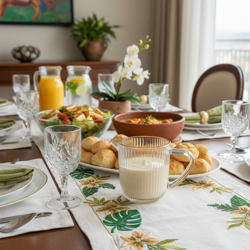 Cremeira de Vidro com Borda Dourada 230ml