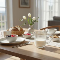 Cremeira de Vidro com Borda Dourada 230ml