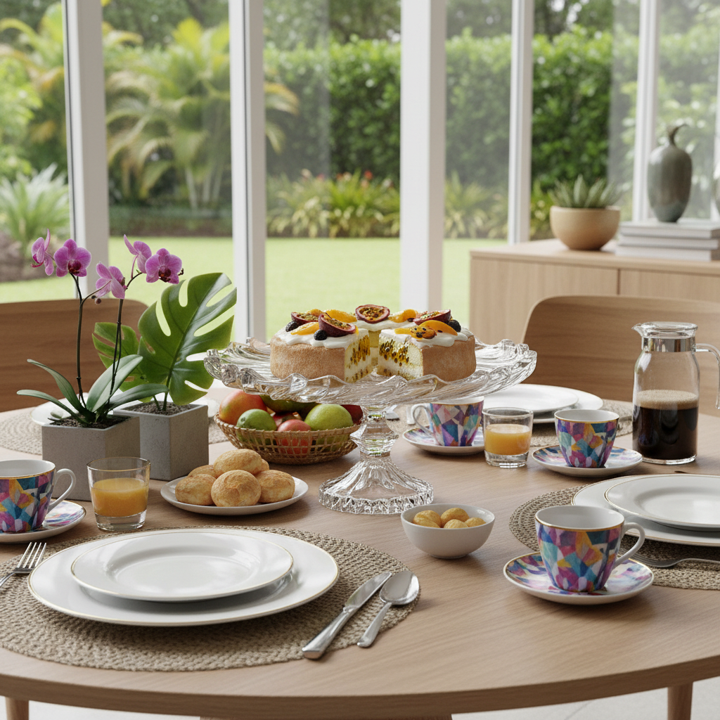 Prato de bolo com pe de vidro twist 30x14cm