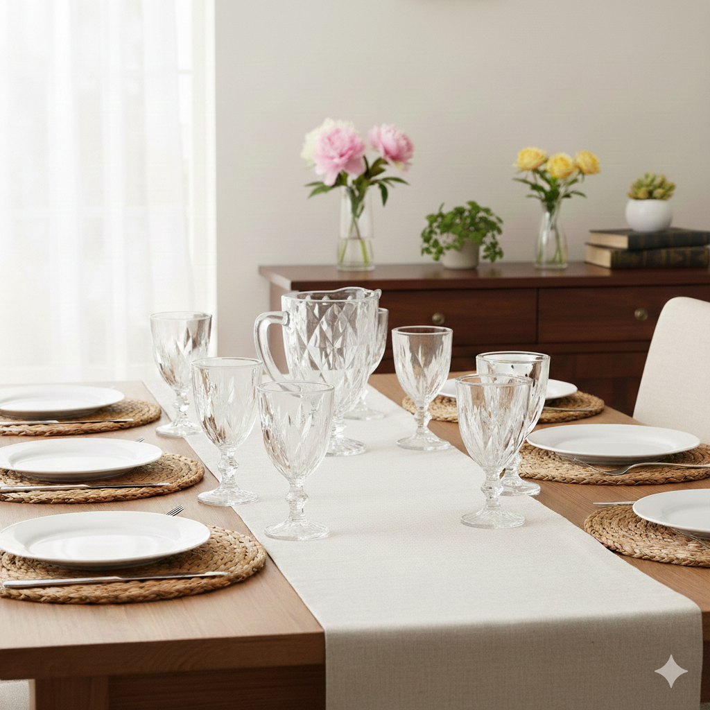 Jogo de Jarra e Taças Diamond 5 Peças – O Brilho que Faltava na sua Celebração 🥂✨