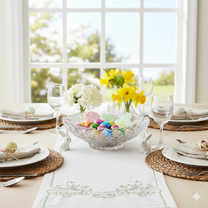 Fruteira de Vidro Bohemia 2L – O Brilho que sua Mesa Merece 🍎💎