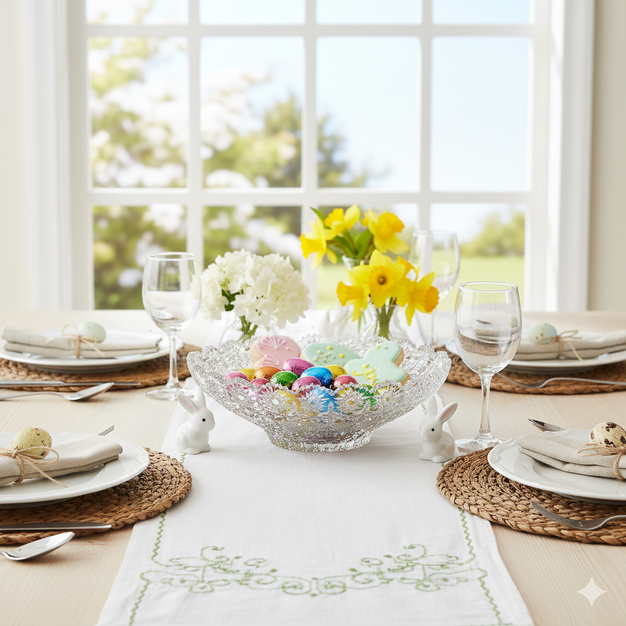 Fruteira de Vidro Bohemia 2L – O Brilho que sua Mesa Merece 🍎💎