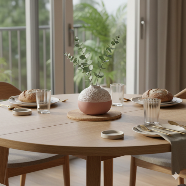 Vaso Decorativo em Porcelana Terracota Minimalista