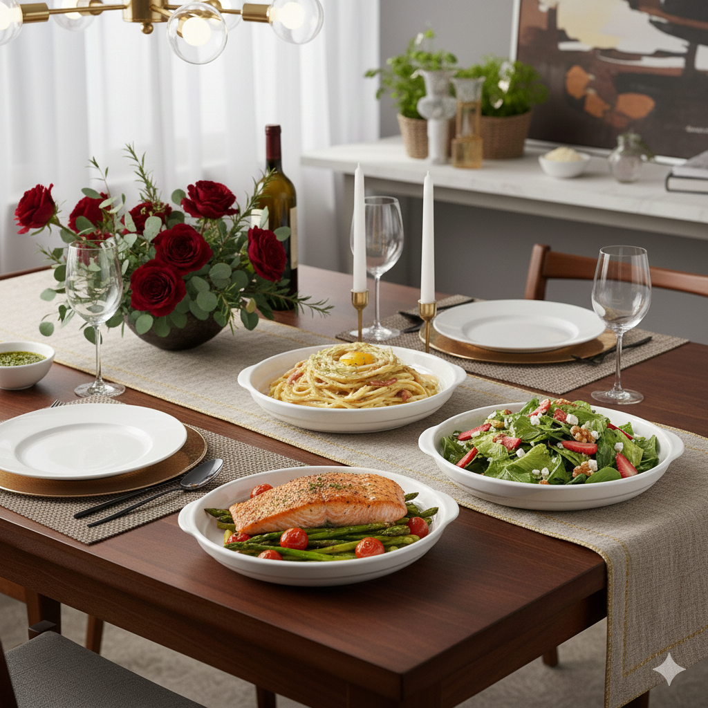 Travessa de Porcelana Premium com Alça 24cm – Do Forno à Mesa com Estilo