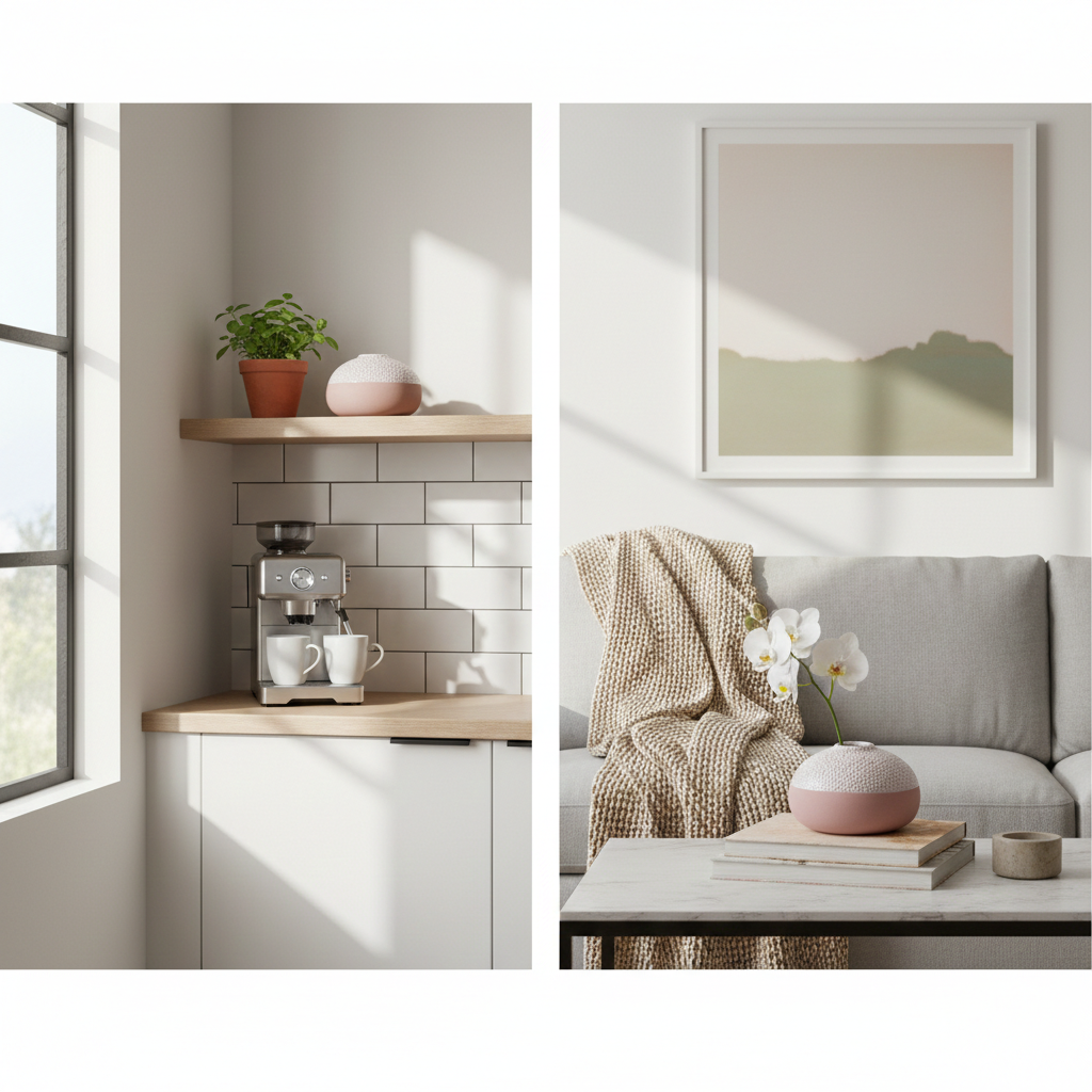 Vaso Decorativo em Porcelana Terracota Minimalista