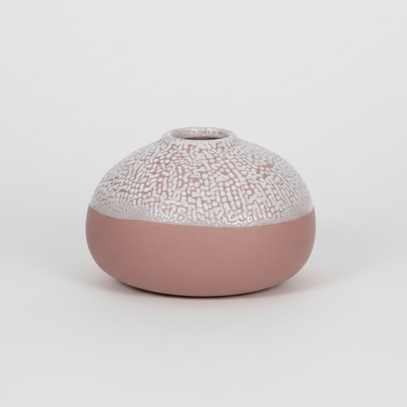 Vaso Decorativo em Porcelana Terracota Minimalista