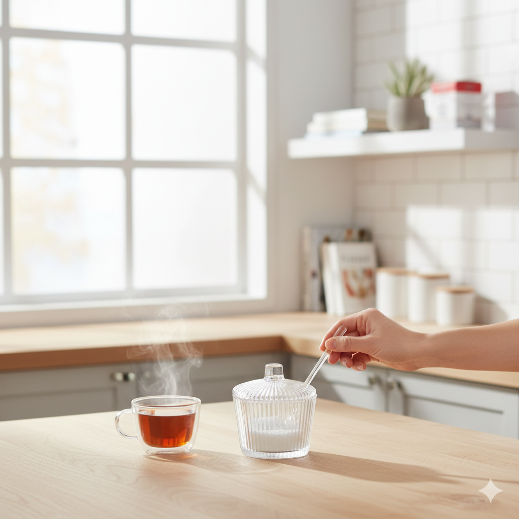 Açucareiro de Vidro com Colher Laure 220ml