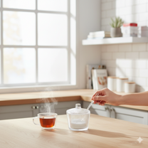 Açucareiro de Vidro com Colher Laure 220ml