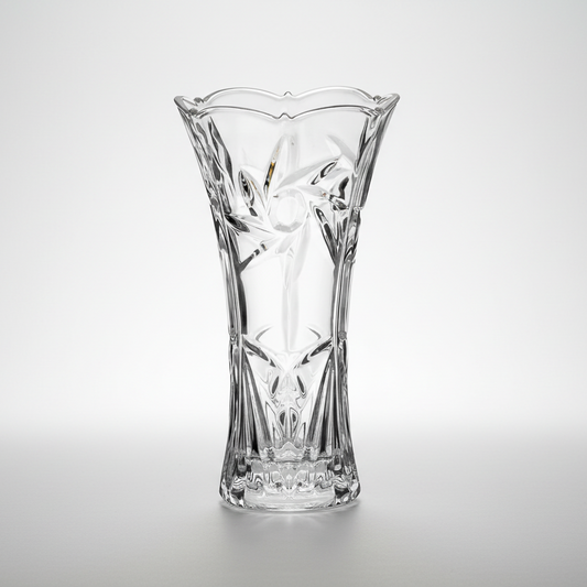 Vaso de Vidro Deméter 14cm Transparente Decorativo Luxo