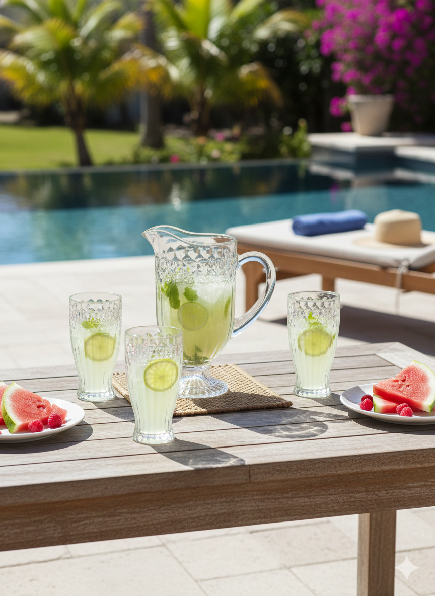 Jogo de Jarra Madri com 6 Copos – Praticidade e Estilo em Cada Gole 🍹✨