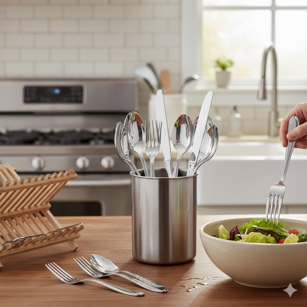 Kit de Garfo de Mesa em Aço Inox 21cm 6 unidades - Elegância e Durabilidade em sua Mesa