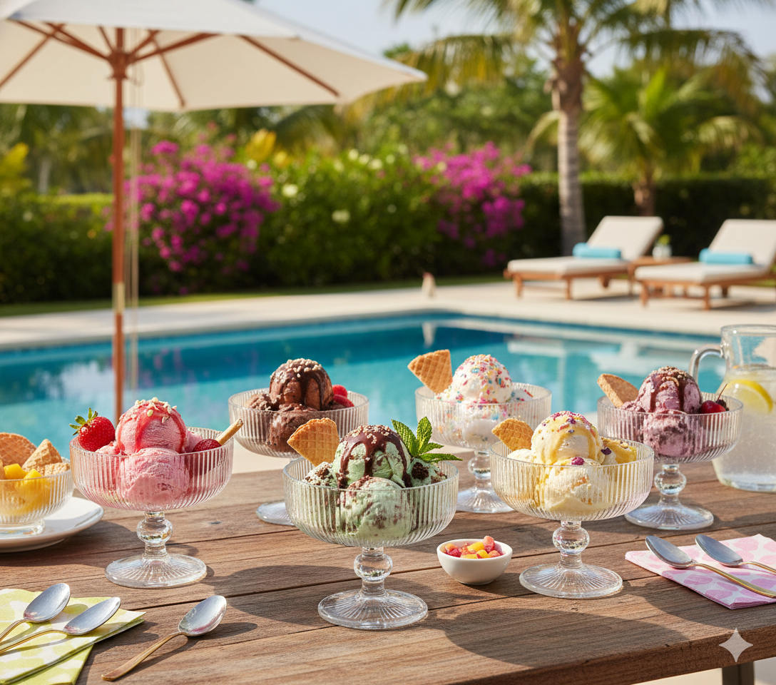 Jogo de Taças de Sorvete Lines – O Toque Contemporâneo que Sua Sobremesa Merece 🍨💫