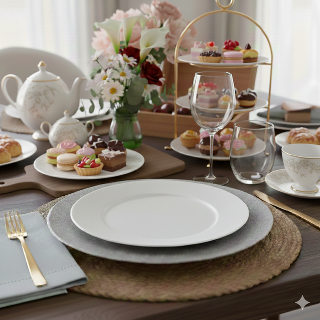 Prato de Sobremesa Flare Branco 19cm 🍰✨